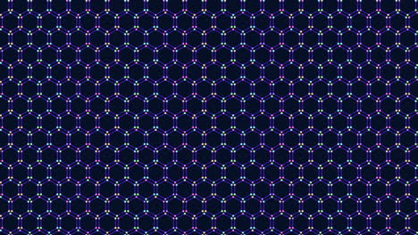 mesmerizing grid of overlapping black and purple circles