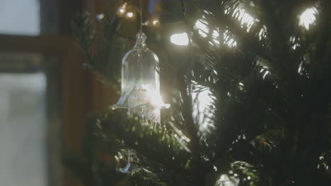 a christmas tree decorated with ornaments