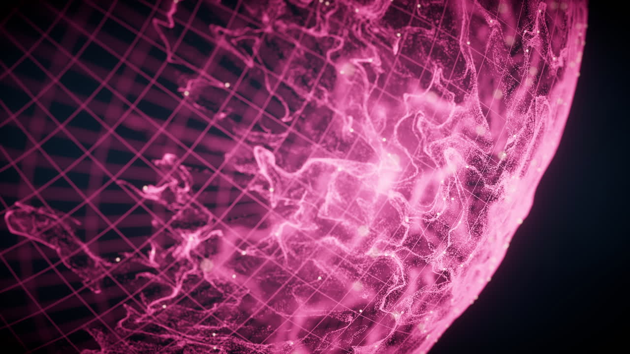 globo abstract rosa: red digital y conexiones globales