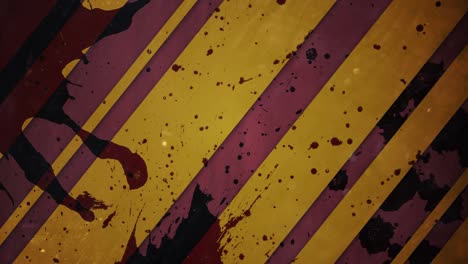 animación de rayas púrpuras de pintura sobre un fondo amarillo