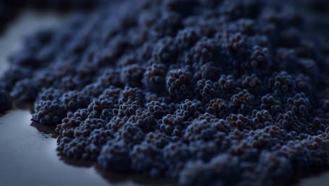 close-up of dark blue granular or cellular surface
