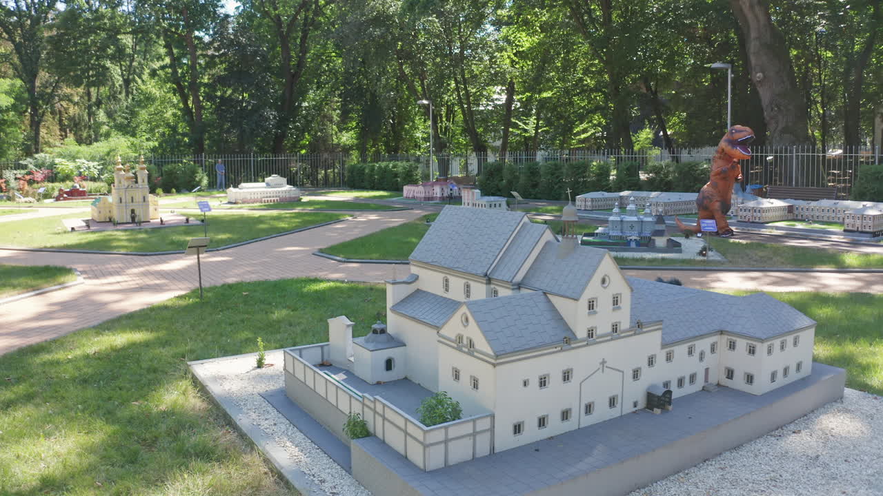 Miniature City Models in a Park