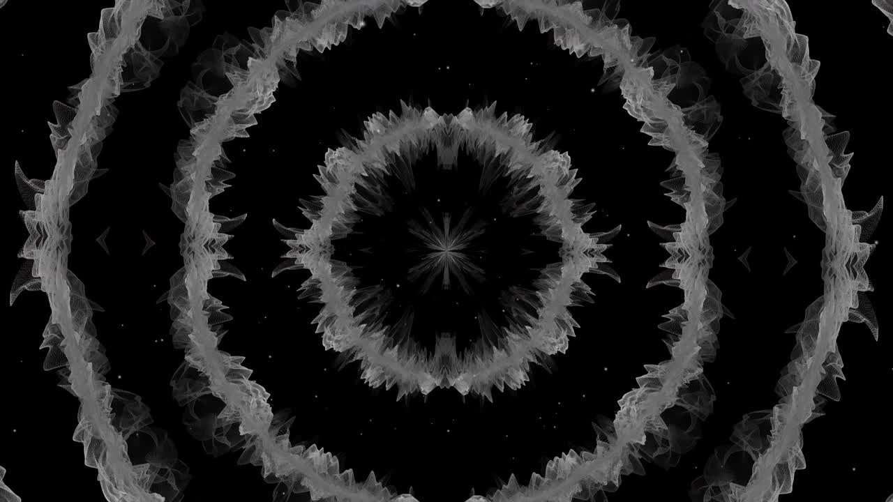 Animazione astratta di anelli concentrici