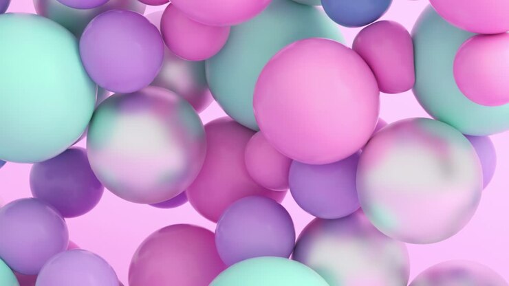 Abstract Pastel Spheres Background