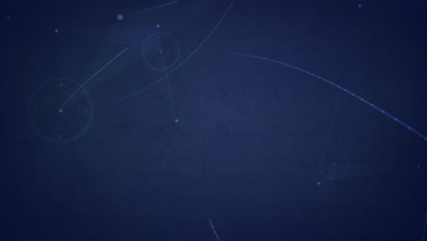 animation of networks of connections on blue background