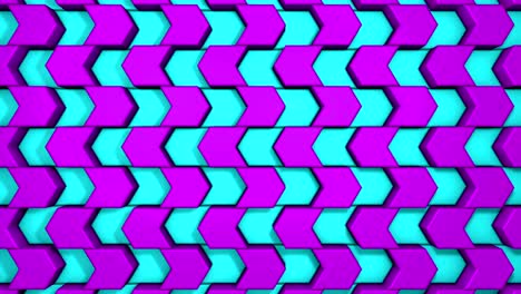 animación en 3d de elegantes flechas de piedra en la pared.