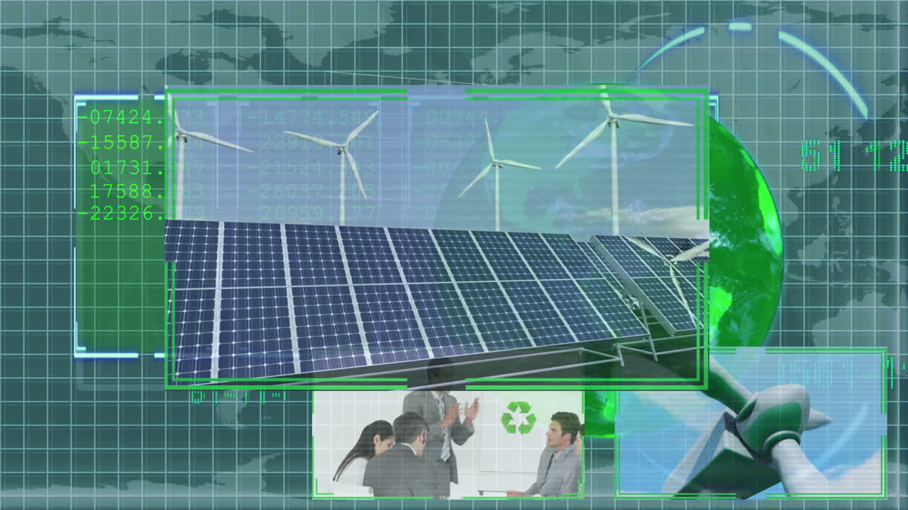 생태학에 관한 녹색 지구 애니메이션 비디오