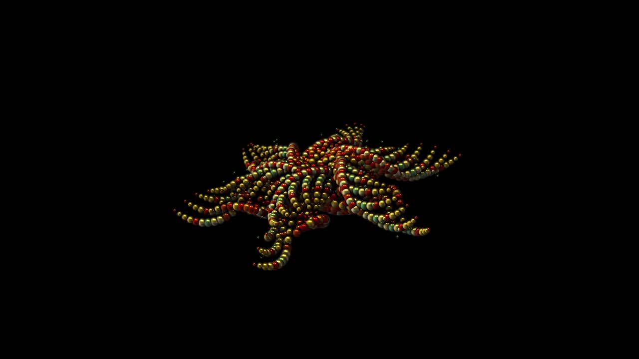 renderizado 3d abstracto de formas geométricas coloridas