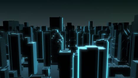 3d city skyline loop 03