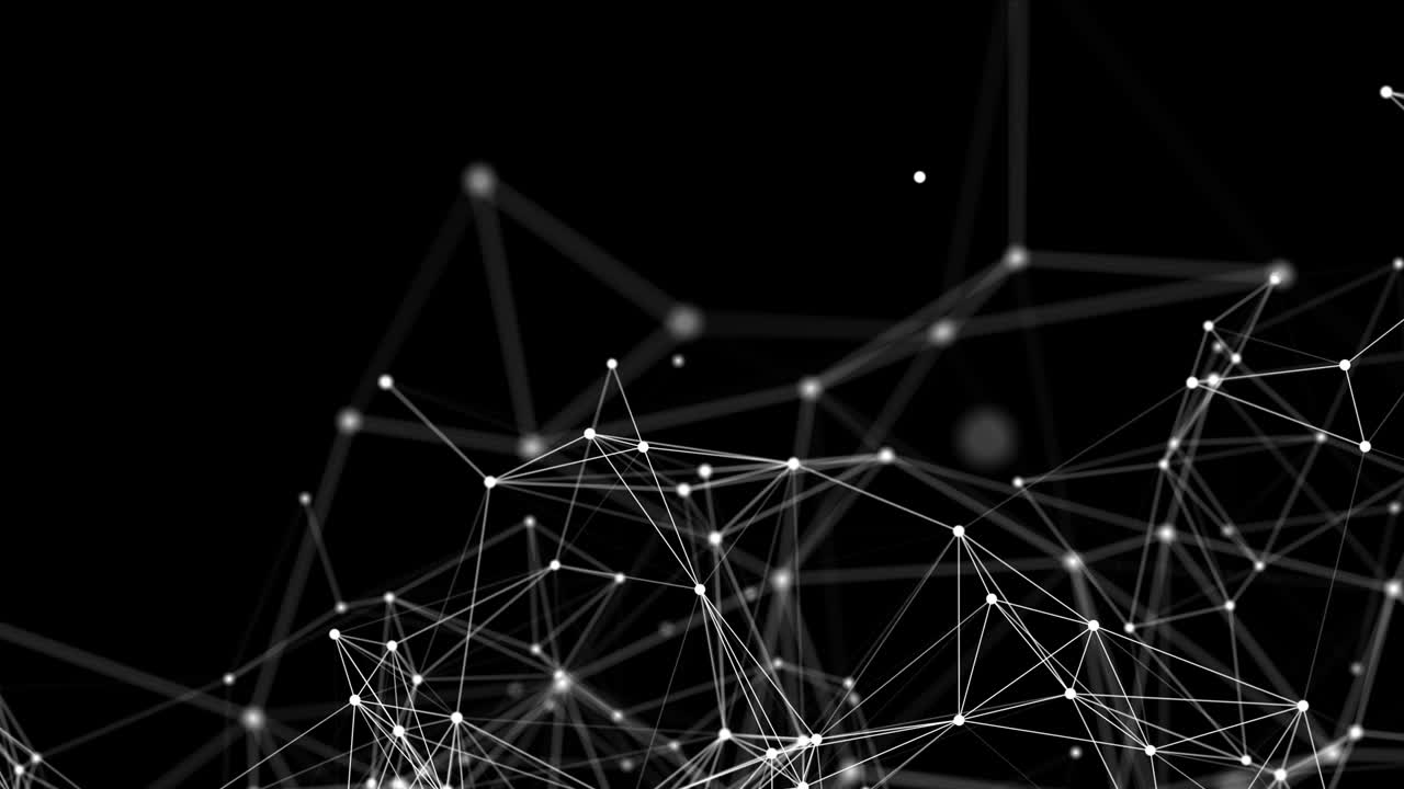 Abstract polygonal background with connecting dots and lines Loop Background