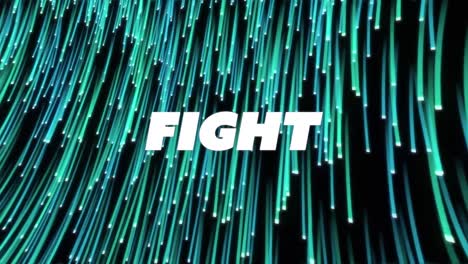 Animation-of-fight-text-over-blue-light-trails