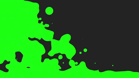 Líquido-Verde-Y-Manchas-De-Salpicaduras-En-Degradado-Negro