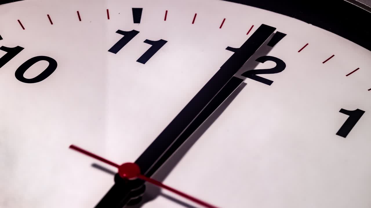 Time lapse on a analog wall clock