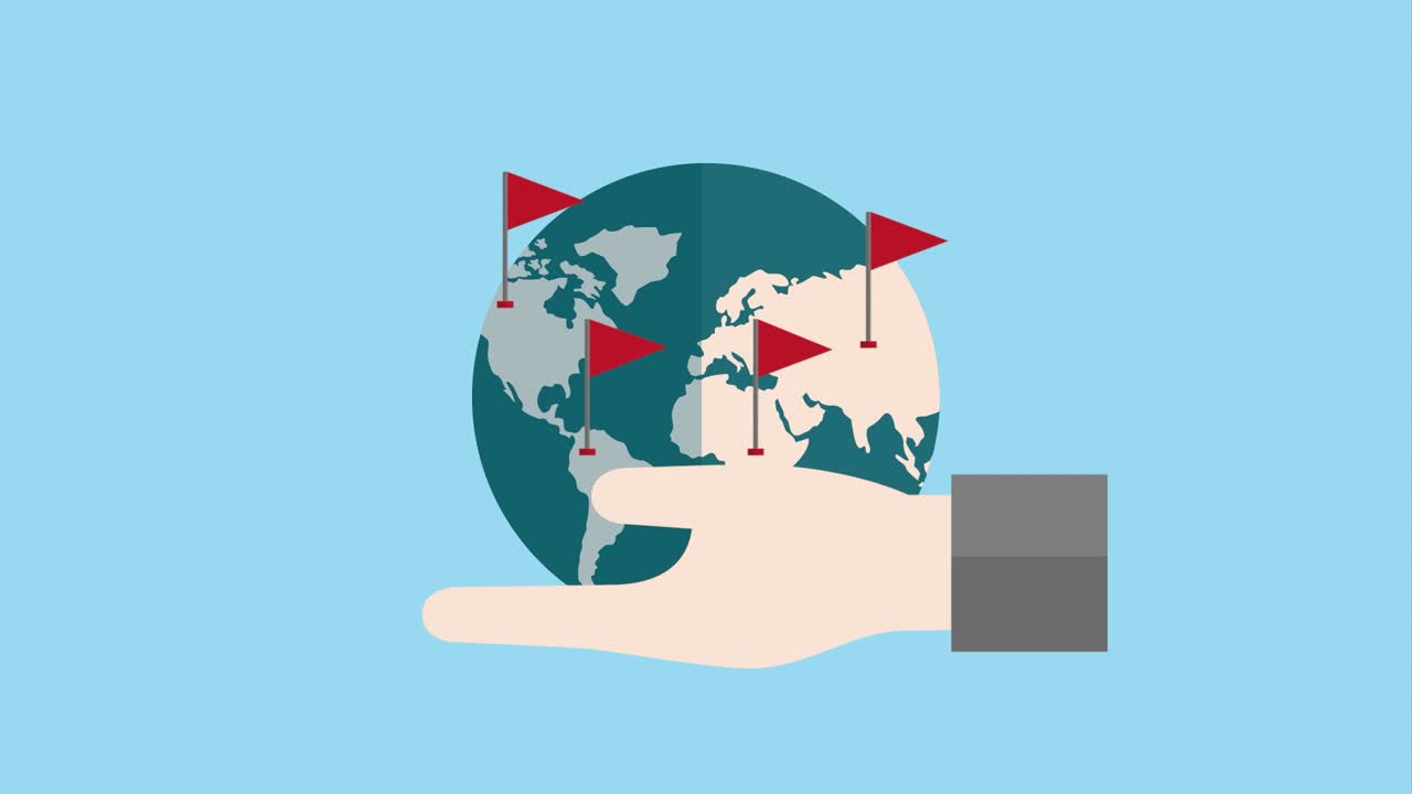 세계 발을 들고 있는 손