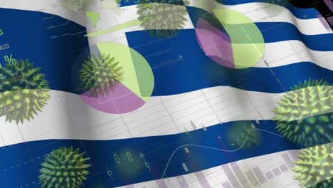 Macro-corona-virus-spreading-with-Greek-flag-billowing-in-the-background