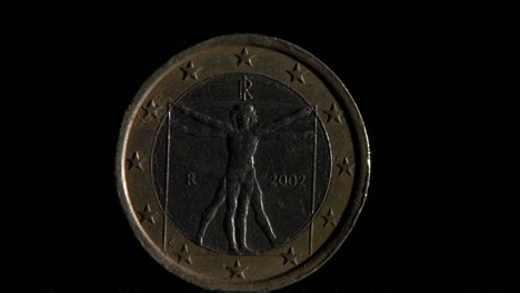 Italian Euro Coin with Vitruvian Man