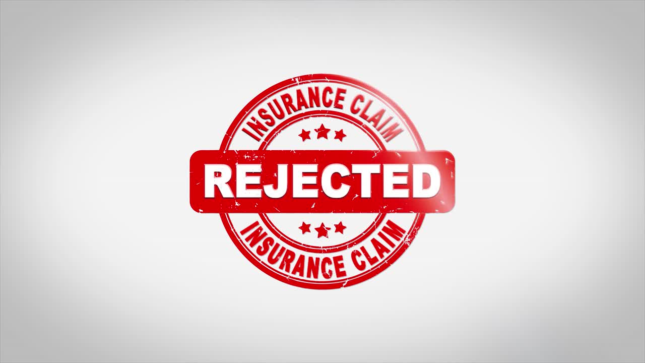 Insurance Claim Rejected Stamp