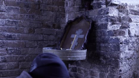 religious corner in an old church