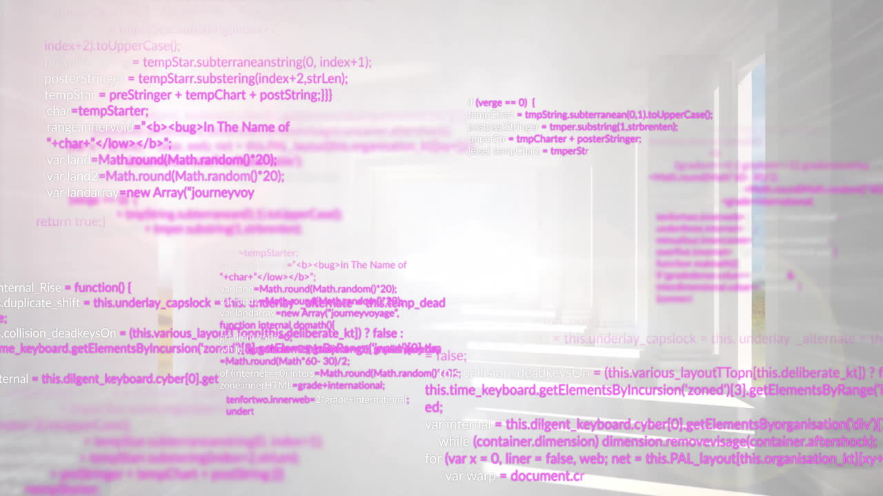 컴퓨터 서버를 통해 데이터 처리의 애니메이션