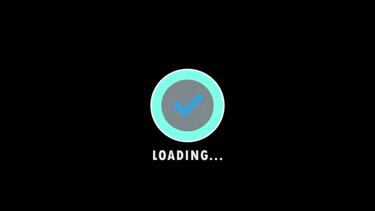 Loading Progress Bar Animation with Checkmark and 'Completed' Text