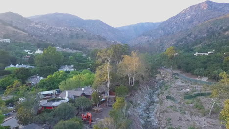 Aerial-Through-The-Debris-Basin-Mudslide-Area-During-The-Montecito-Flood-Disaster-1