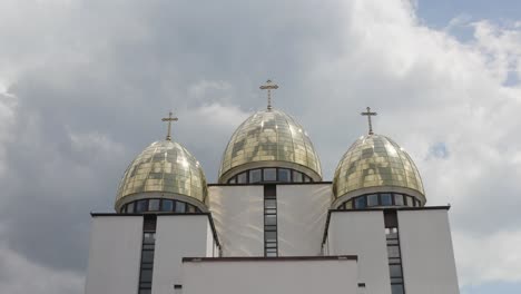 golden domes of a church