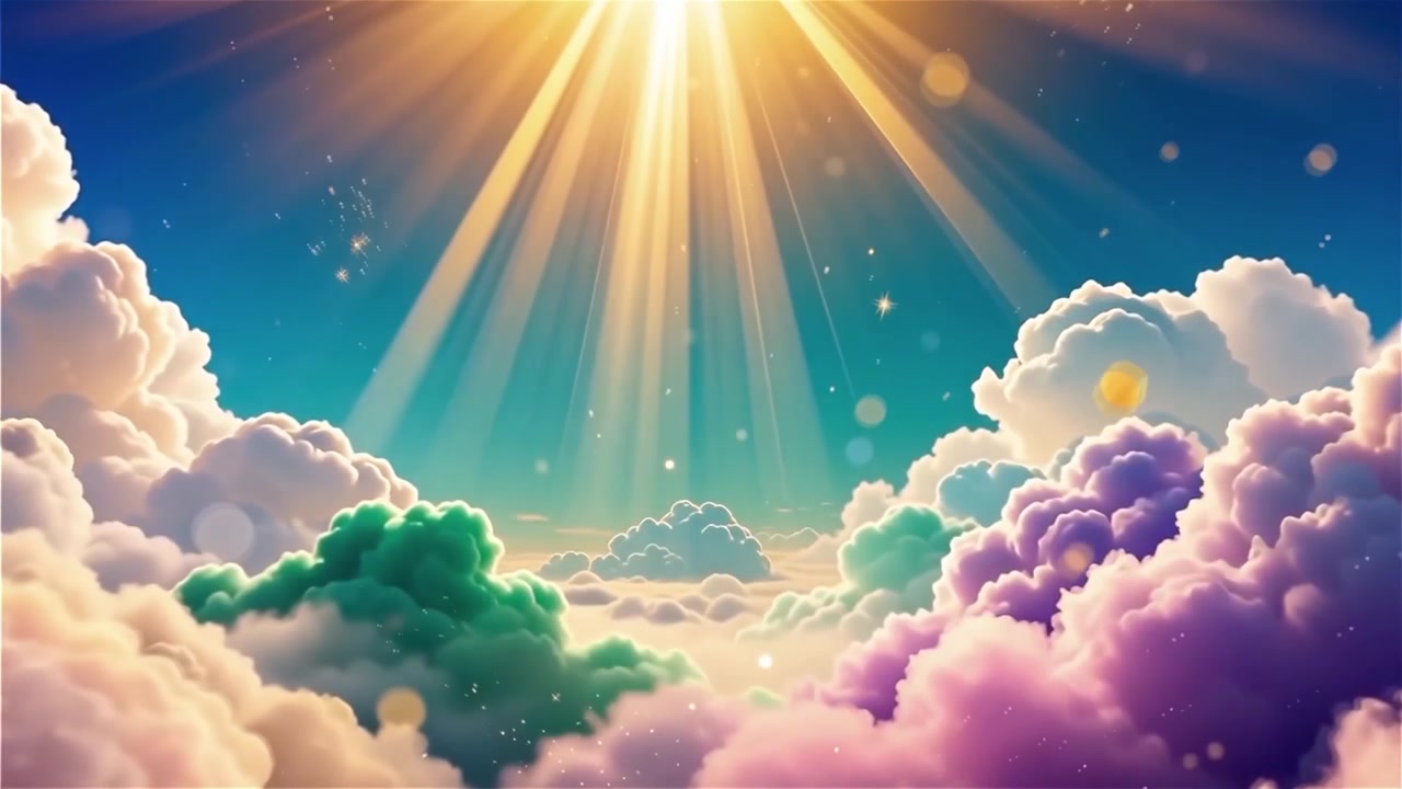 Christian Heavenly Light Worship Background
