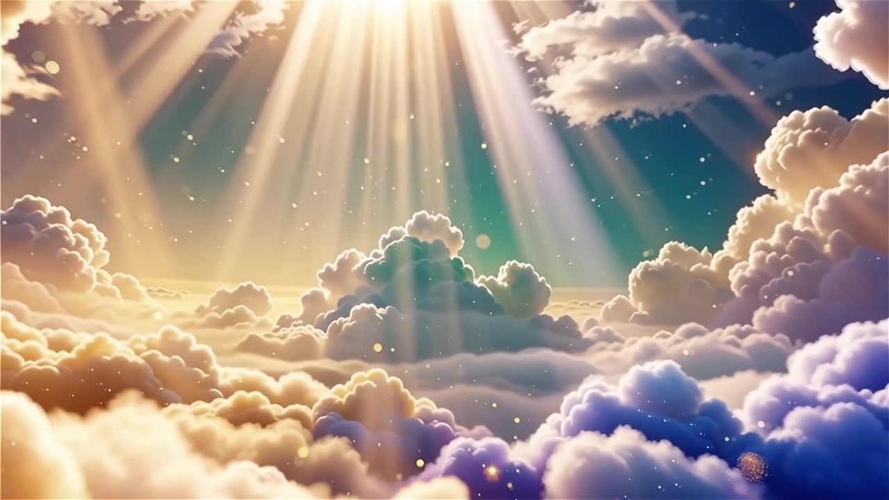 Christian Heavenly Light Worship Background