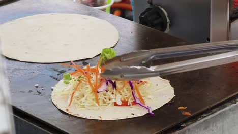 preparing a delicious wrap