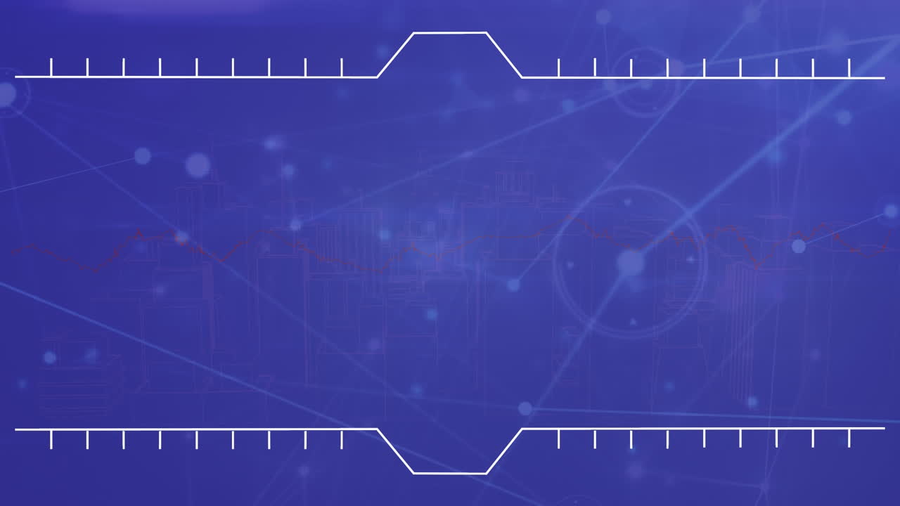 Animation of network of connections over frame