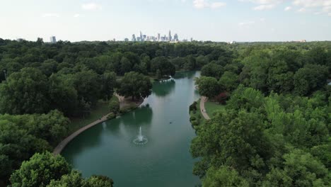 freedom park aerial push in , charlotte north carolina, charlotte nc