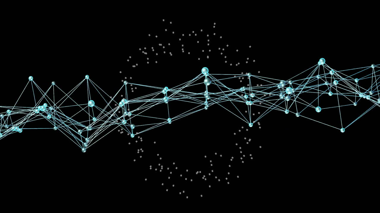 Animation of network of connections over spots