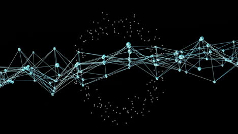 animation of network of connections over spots