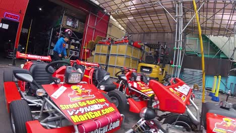 mario kart shop walk towards shop tokyo japan
