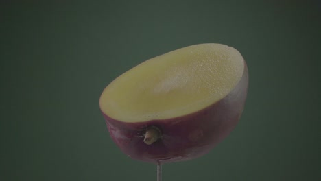 mango girando con bucle en pantalla verde para la llave de croma
