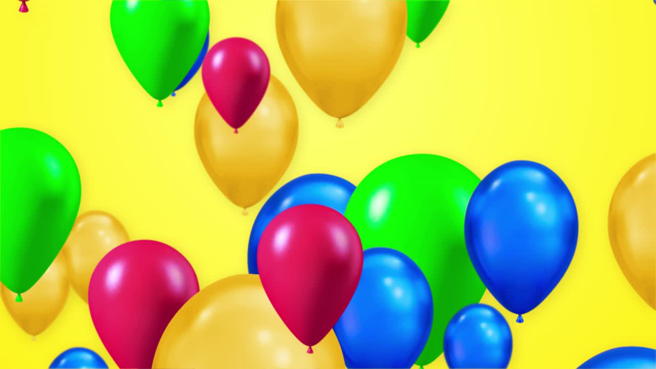 globo colorido flotando en amarillo con alfa