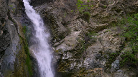 shot of a tall waterfall in california