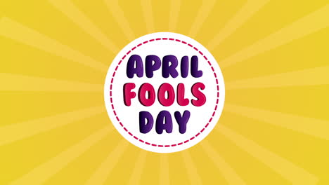 happy fools day card with lettering stamp