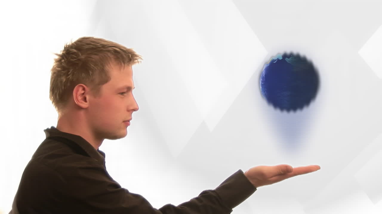 человек с глобусом