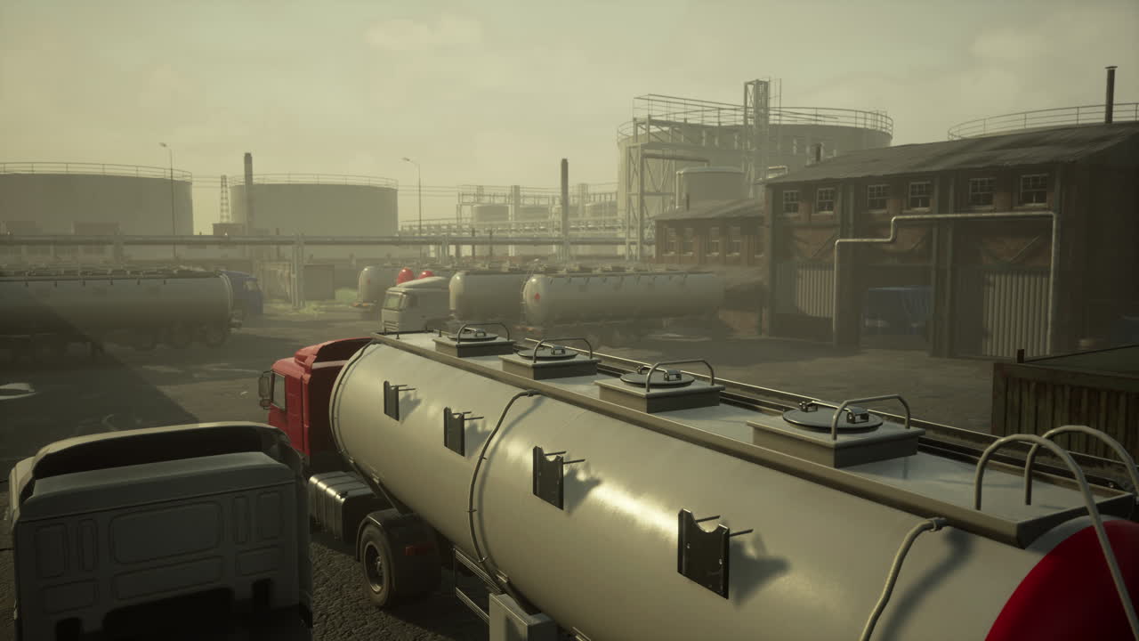 국제 공항의 연료 터미널의 장비