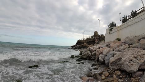spain malaga nerja beach on a summer cloudy day using a drone and a stabilised action cam-13