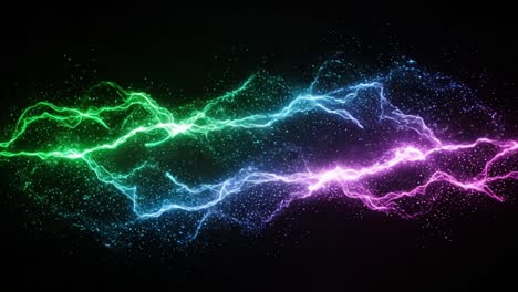 a vibrant display of colorful lightning: a stunning visual representation of electric energy in motion captured from start to finish