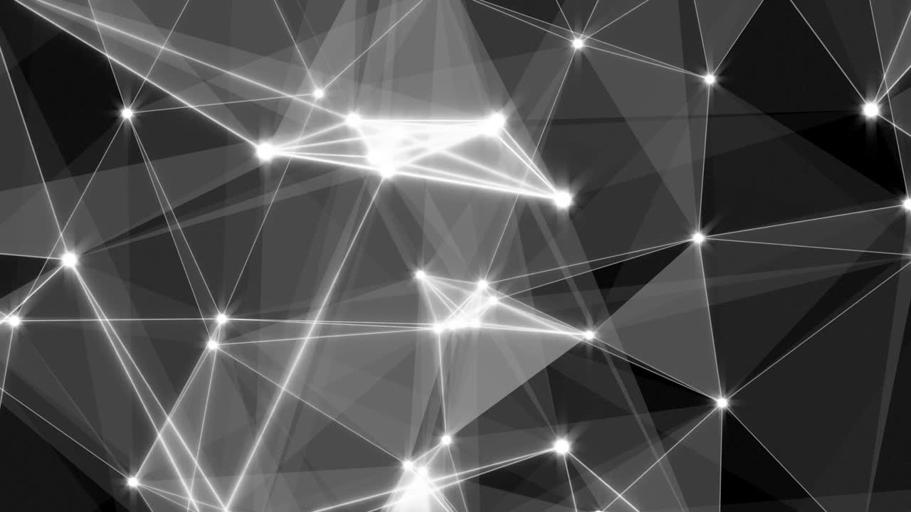 fondo de movimiento de bucle abstracto plexo dinámico tecnología futurista. renderizado en 3d