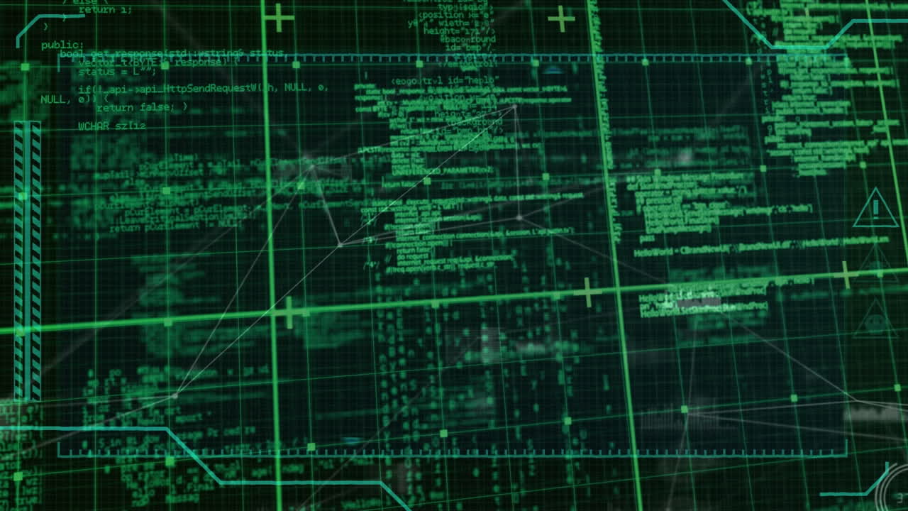 Animation of data processing with networks of connections
