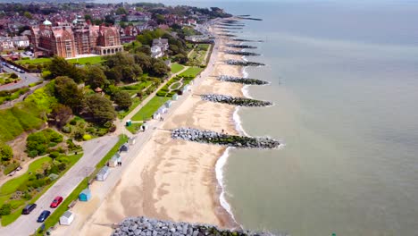 beachfront and the town