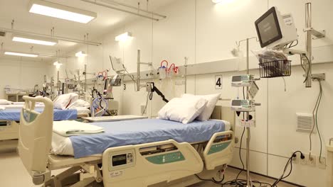 empty patient ward with equipment, nobody