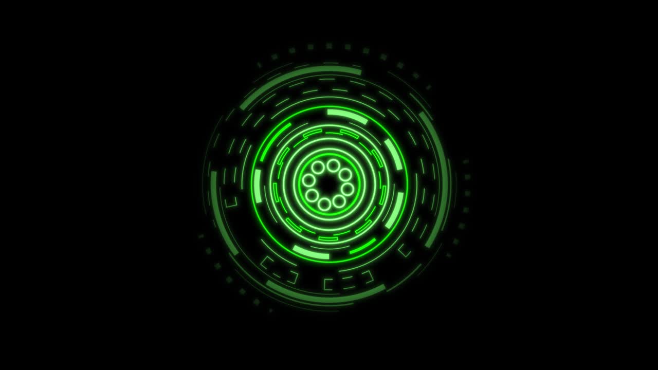 pantalla verde futurista aislada sobre un fondo negro. concepto de innovación del ciberespacio. tecnología de realidad virtual. 4k