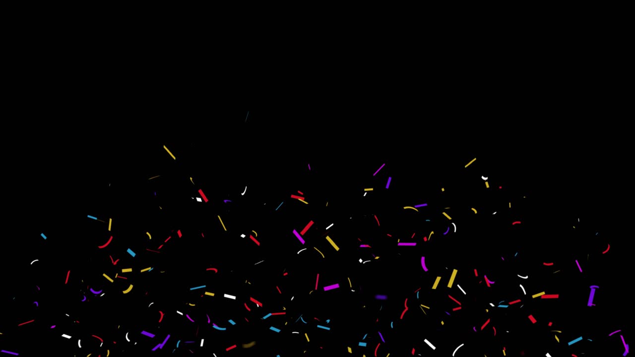 confeti multicolor realista disparo popper explosiones disparo caída de la pantalla verde alfa