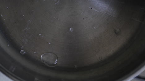 rhythmic shaking of water drops within the pan creates a simple visual pattern