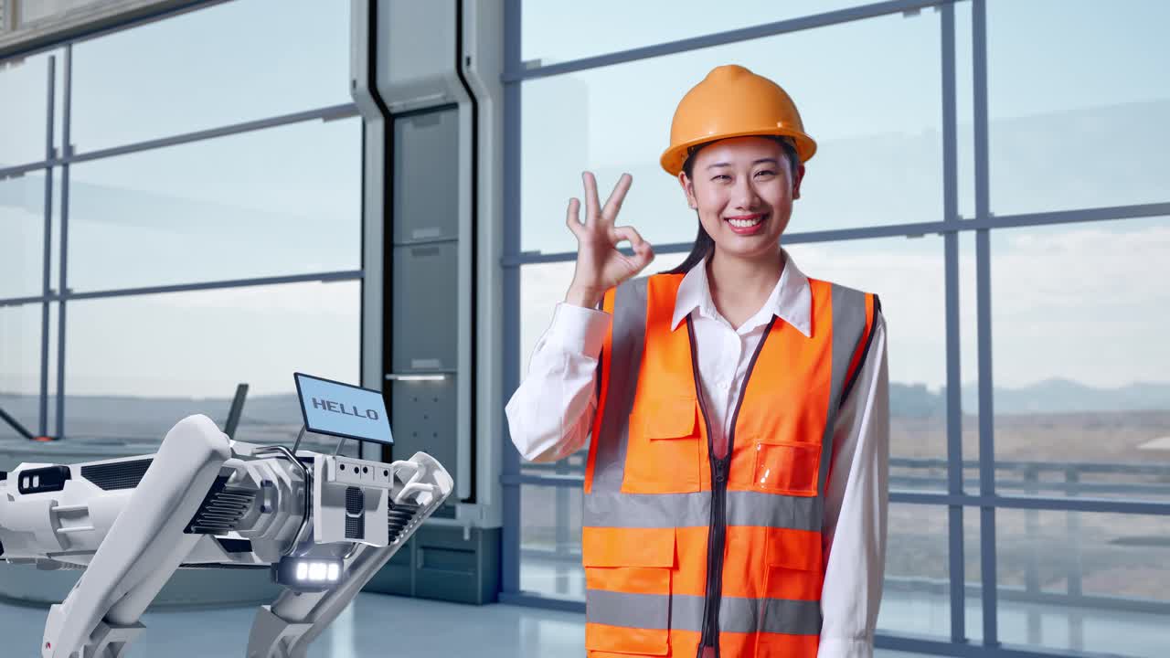 현대 산업 환경에서 로을 승인하는 여성 엔지니어